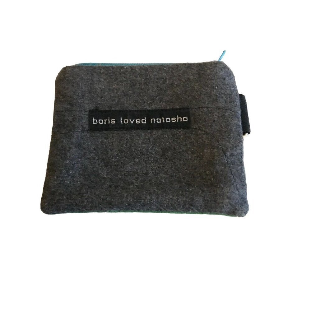 Handmade Zippered Coin Pouch With Keyring In Green & Gray Canvas With Indiana Lo